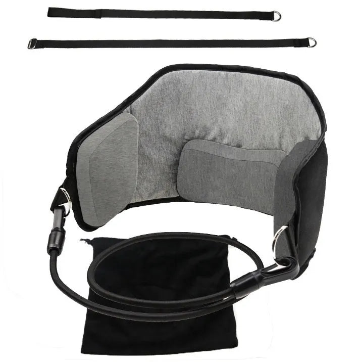 Neck hammock neck stretcher with memory cotton, 50 x 20 x 2.5 cm, black or grey, with beam storage bag