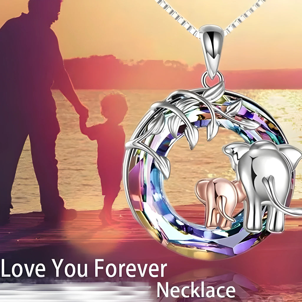 Platinum coloured women's necklace with geometric Saturn pendant on adjustable 51cm-80cm chain.
