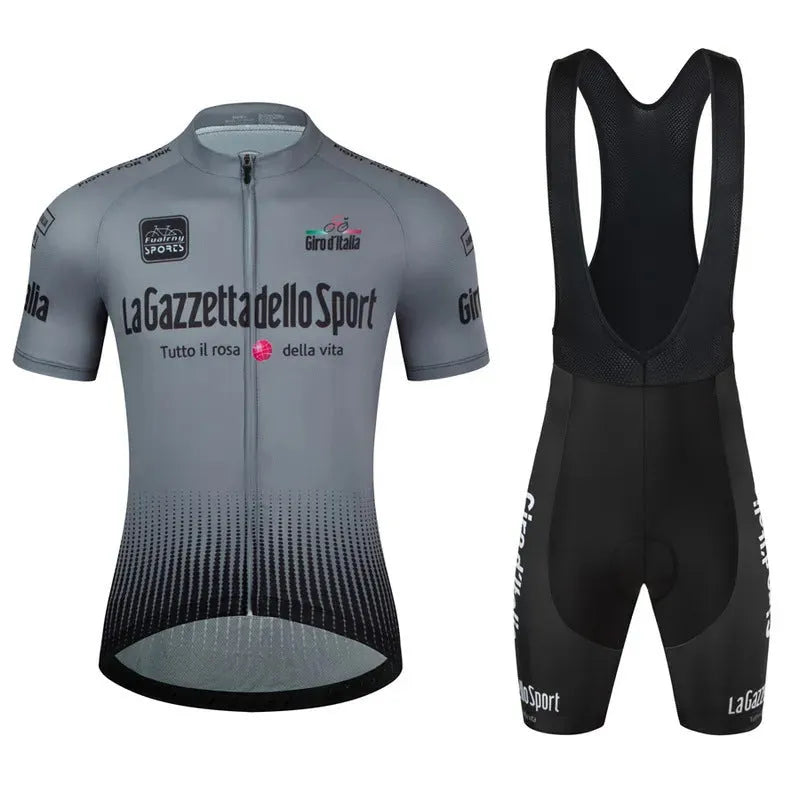 Cycling short sleeve suit in breathable polyester fabric for summer road biking