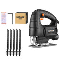 Handheld scroll saw 600W for cutting PVC wood and metal with five blades in paper box packaging