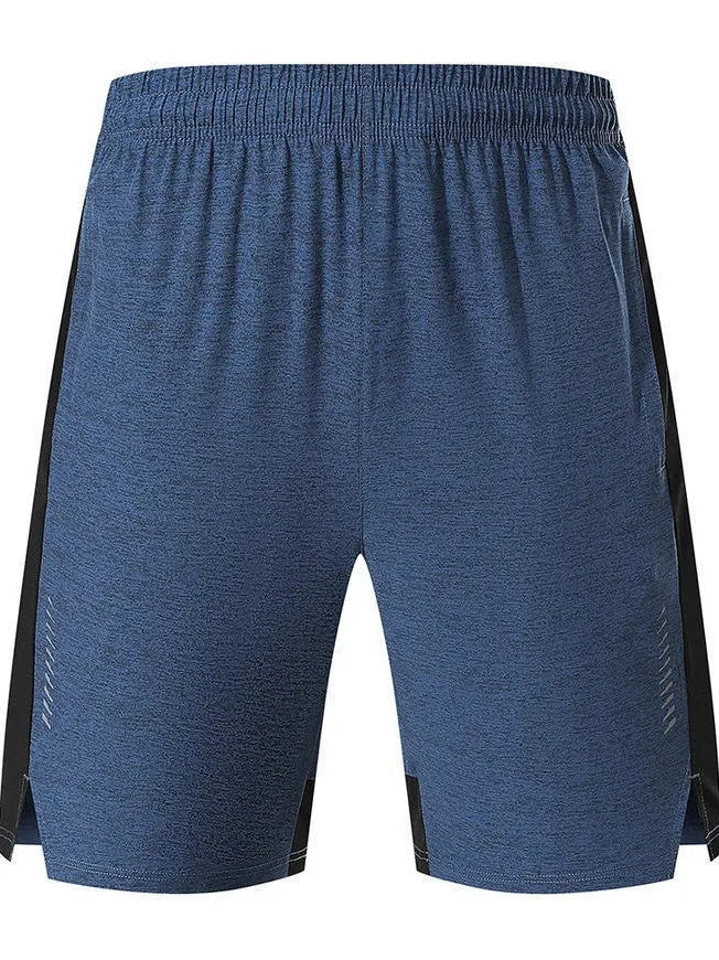 Men's forest green stretch spandex casual shorts with a mid-waist and shorts-length cut on a plain background.