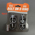 Black galvanised pull ring floor hook for truck interior cargo organisation