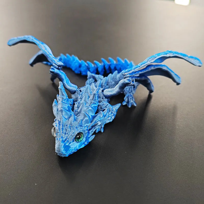 3D printed flying dragon wings decoration toy with detailed texture in multiple colour options