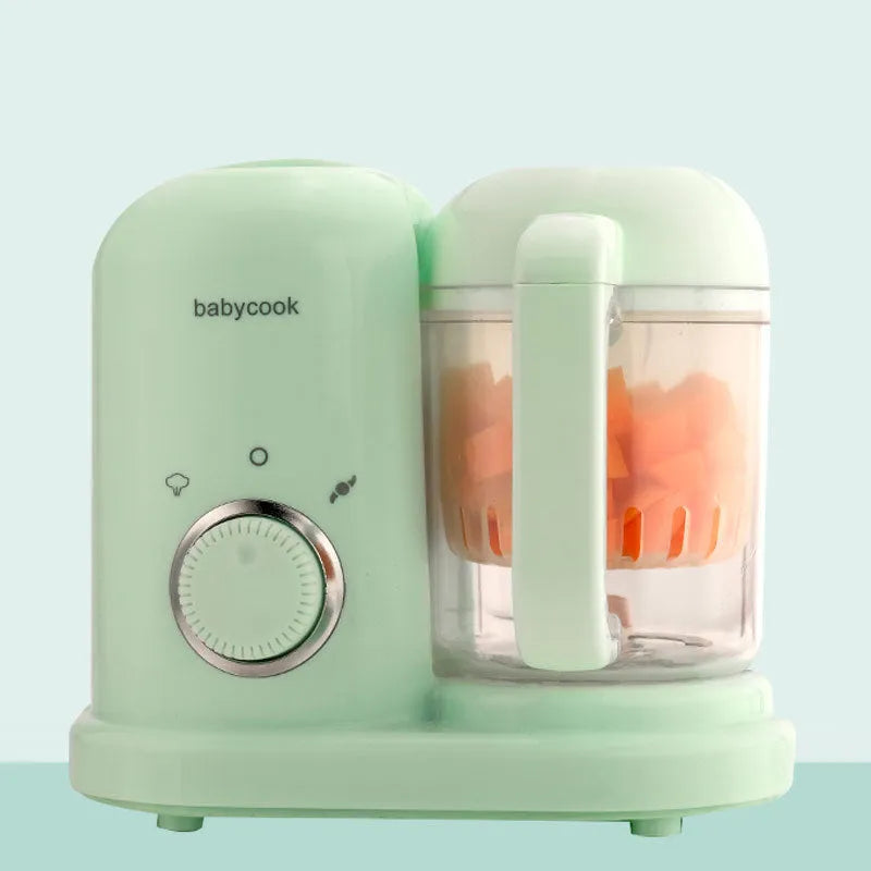 Baby food processor and steamer blender with 10 litre capacity in green colour