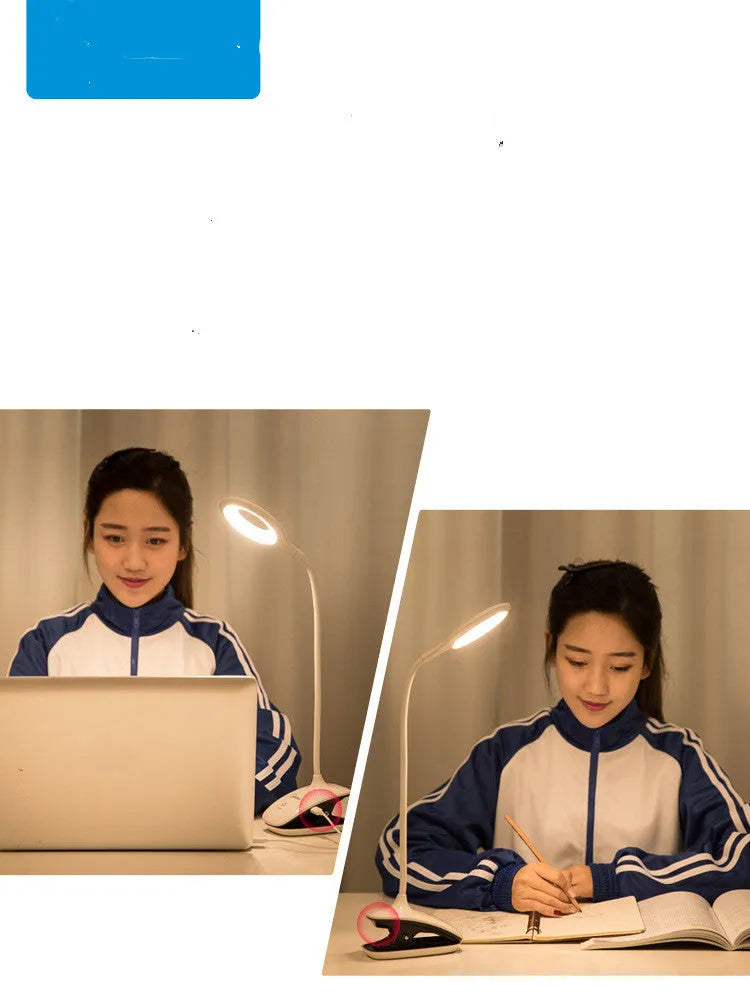 Rechargeable table lamp with touch switch and USB port in green, pink, or white colour