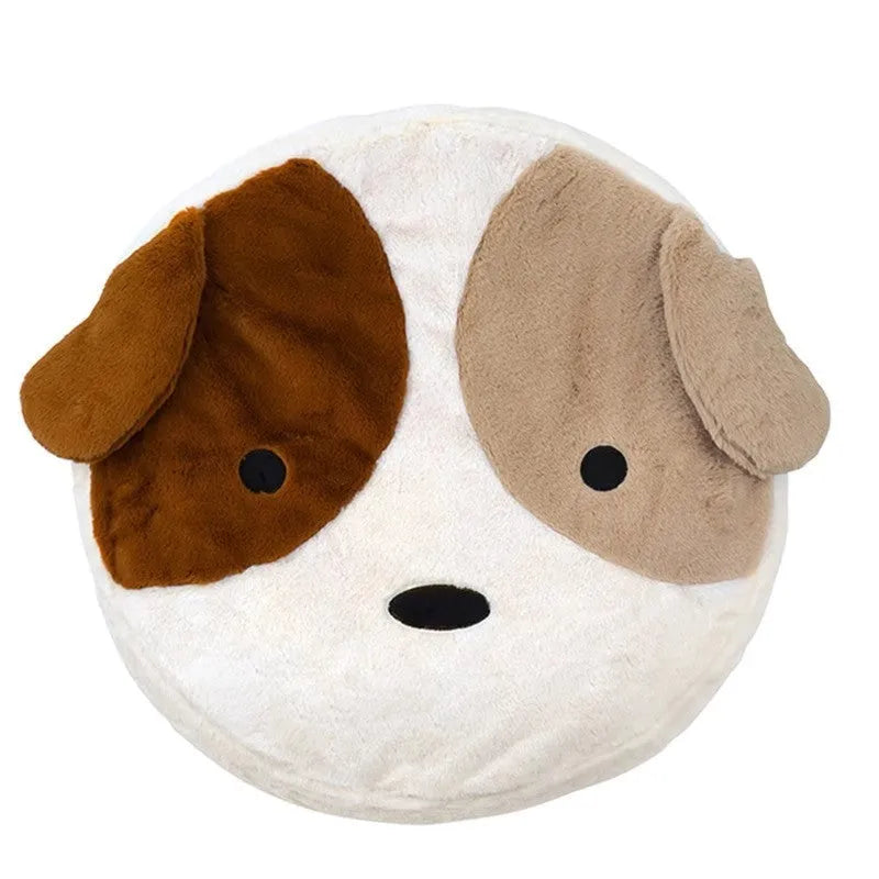 Round cloth pet bed with removable cover, 60cm diameter, for cat or small dog