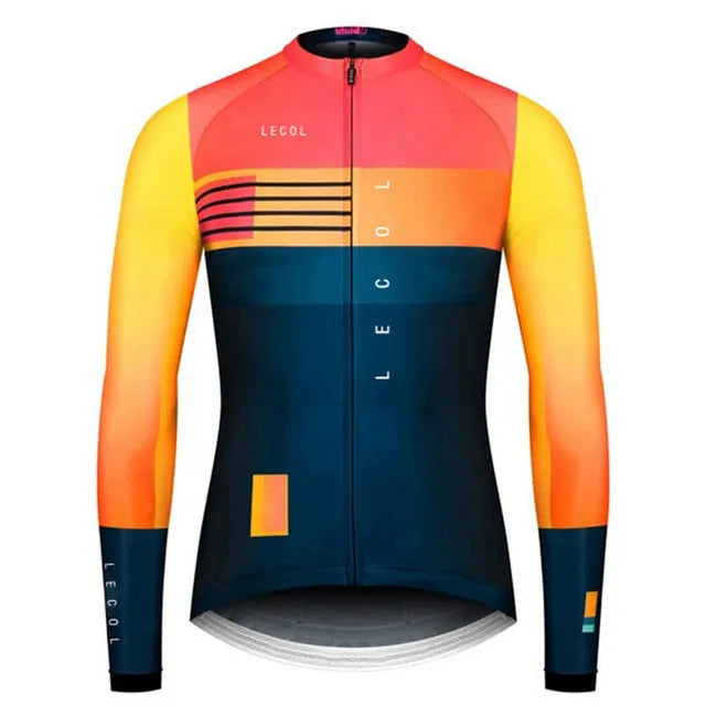 Men's autumn full sleeve cycling jersey in long sleeve design with 11 colour options sizes XS to 4XL