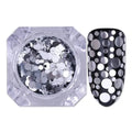 Holographic chunky glitter nail sequins 1g in gold, silver, holo gold and holo silver colour options