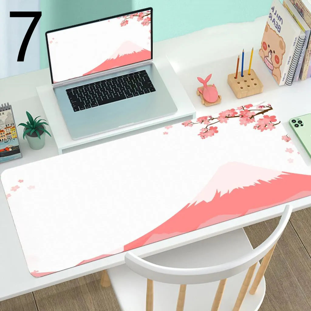 Large rubber gaming mouse desk mat in multiple sizes from 300x600mm to 400x900mm with print design