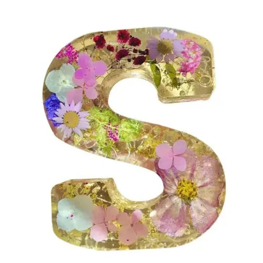 Transparent resin night light ornament with custom letter design 15cm square modern simplicity