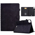 Leather iPad case with card holder for iPad Pro 11 and iPad Air 11 in diamond embossed pattern