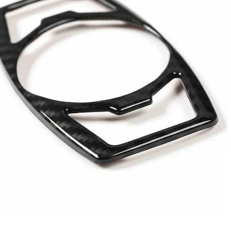 Black carbon fibre decorative patch for Ford F150 Wild Horse headlight control panel
