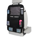 Two-pack car seat back hanging storage bags made from 600D Oxford cloth and mesh, 65 by 45 centimetres, with adjustable buckle fixing and matte leather zipper bags.