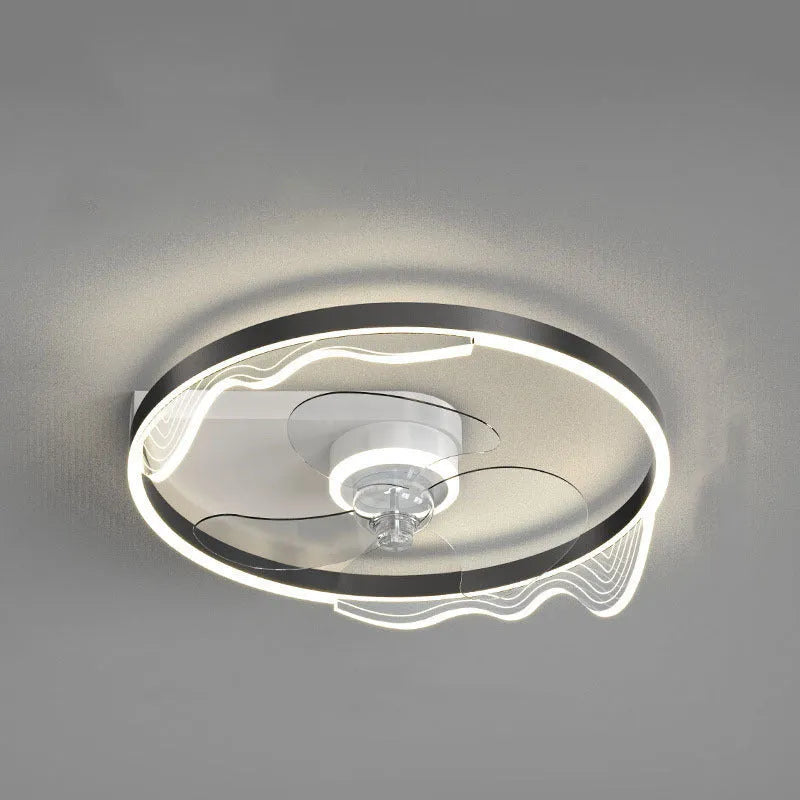 Modern simple Nordic design white LED ceiling lamp for a child's bedroom.