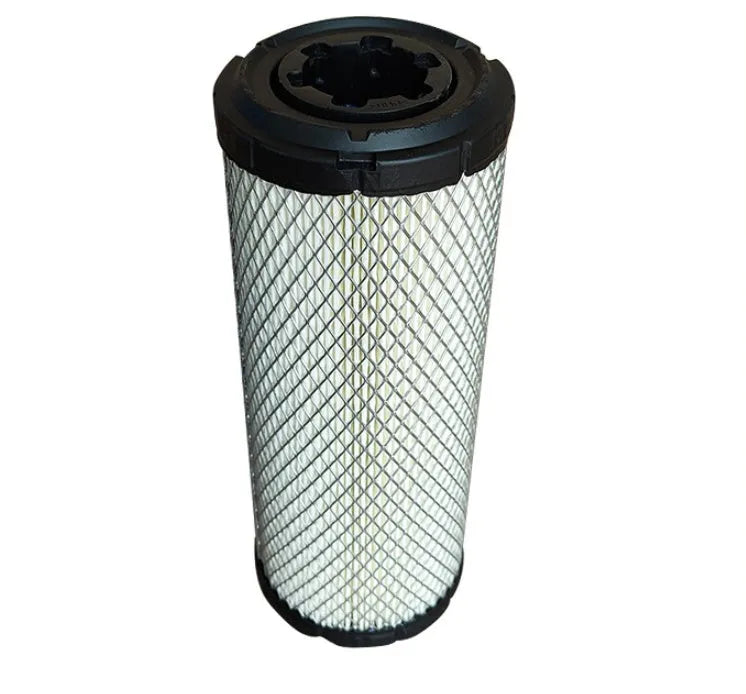 Donaldson model 1027 folding engine air filter showing dimensions and wood pulp filter paper construction.