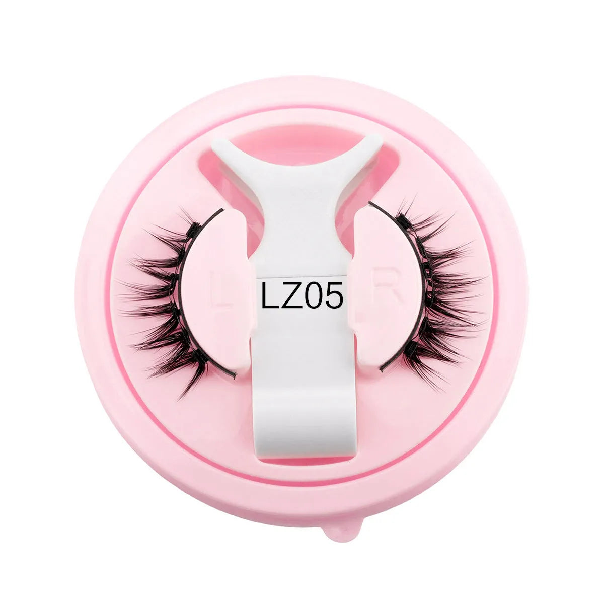Reusable waterproof false eyelashes with glue-free design in five natural thickness styles