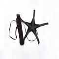 Black football juggling training belt with 2 metre length for solo skills practice