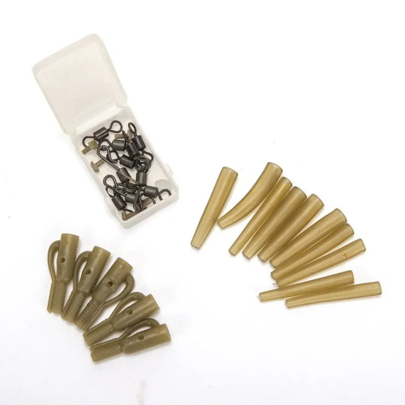 30 piece European carp fishing accessory set card with pipes, hoses, rotation pieces, and screws.