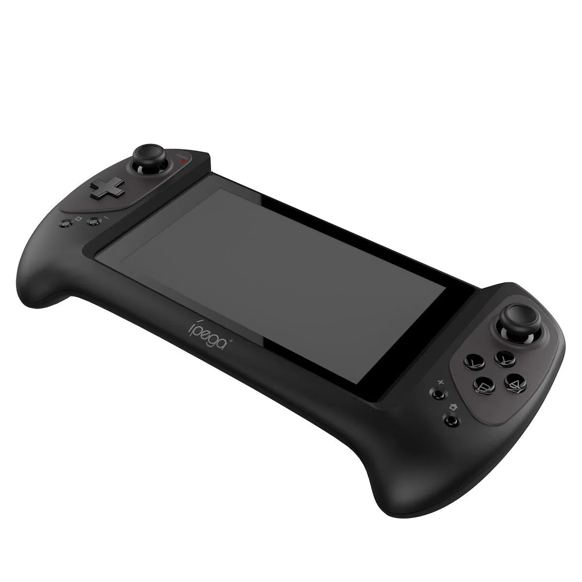 Black wireless Bluetooth gamepad for Nintendo Switch with ergonomic curved grips and matte texture finish