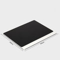 Metal alloy desk mat mouse pad in silver, large size, on a wooden desk