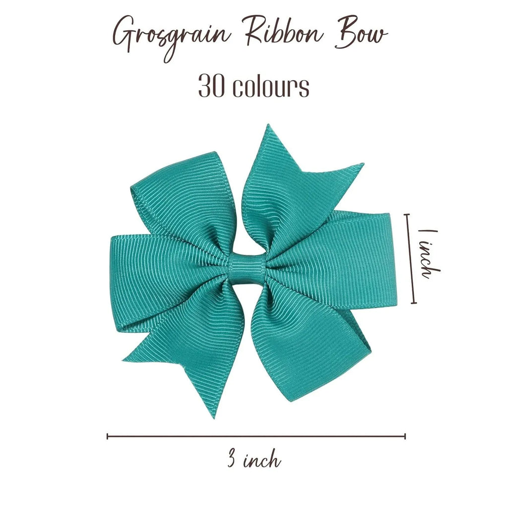 Colourful 3 inch grosgrain ribbon hair bows with alligator clips for toddler hair accessories