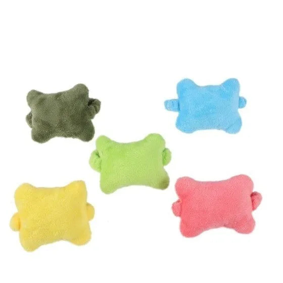 Plush polyester wrist protector mouse pad in blue, green and pink colour options