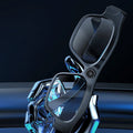 Black smart Bluetooth glasses with video recording capability and transparent lenses