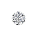 Round moissanite gem stone with eight hearts and eight arrows faceting on dark background