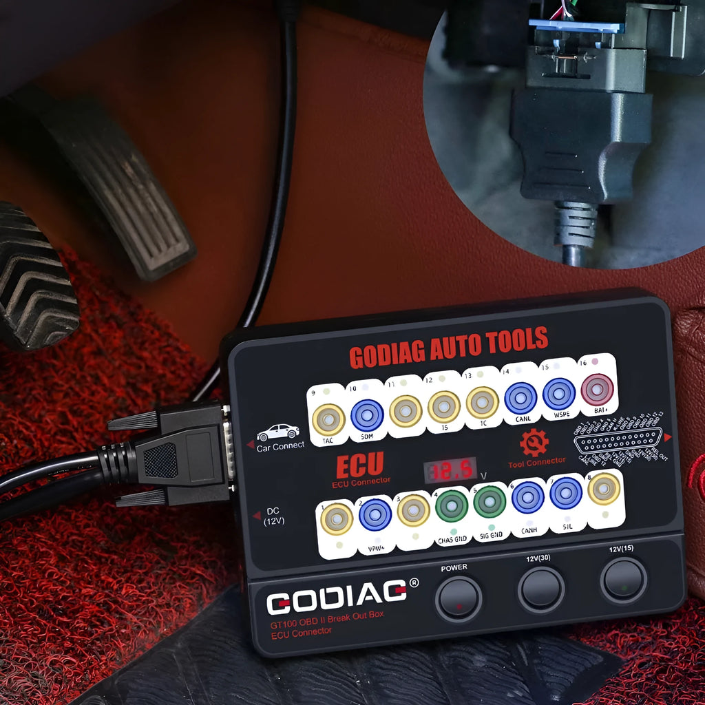 GT100 communication tester with dimensions 23.3cm by 18.3cm by 7.2cm format options