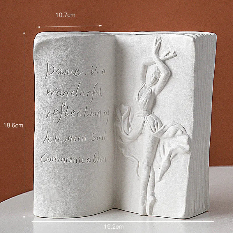 Ceramic book stand decorative ornament in modern simplicity style