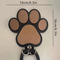 Wooden paw print hook in black colour for household wall storage