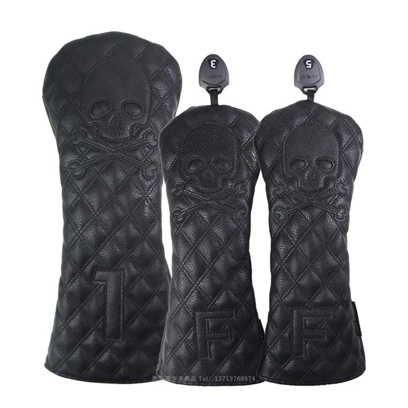 A black waterproof PU protective cover for a golf wooden pole.