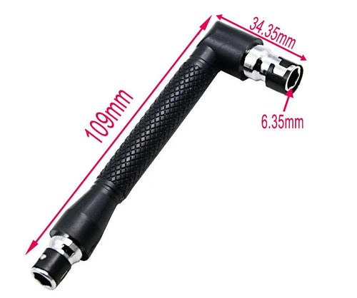 Mini L-shaped double-headed socket wrench set with 10 bits and 10 sockets in 45# steel