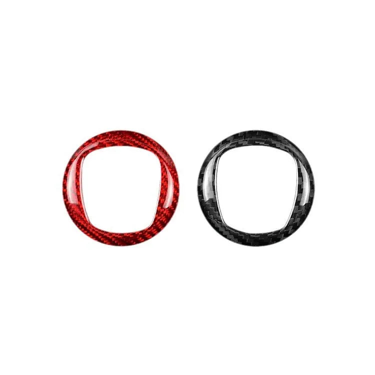 Carbon fibre steering wheel cover in black and red colour options