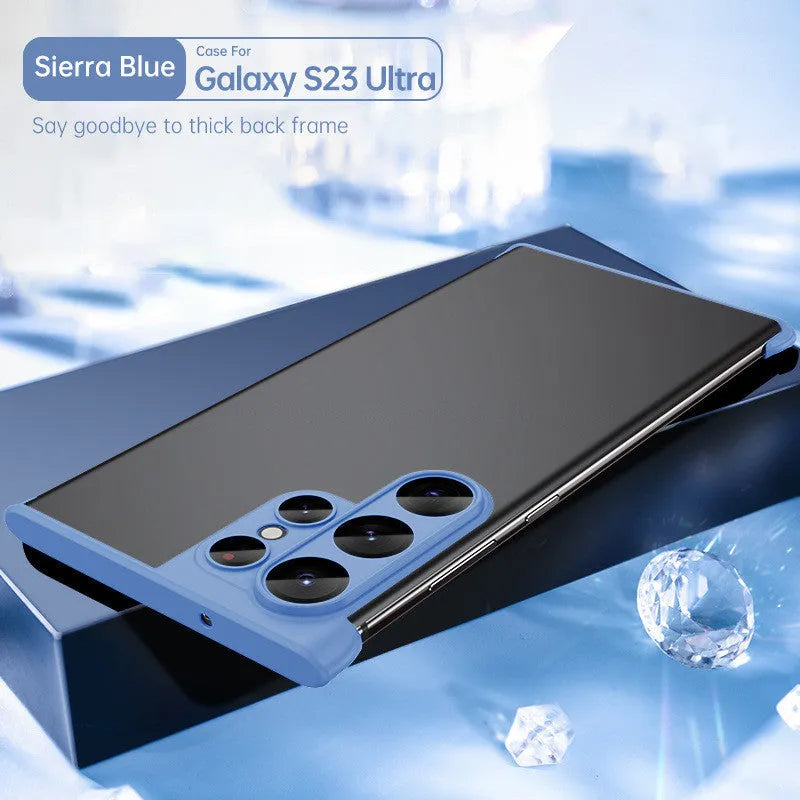 Samsung TPU phone case with frosted finish, corner pad, drop-resistant half pack, in Black, Camellia Red, Dark Purple, Far Peak Blue.