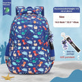 Children's waterproof school backpack in multiple colours including dinosaur and rainbow patterns