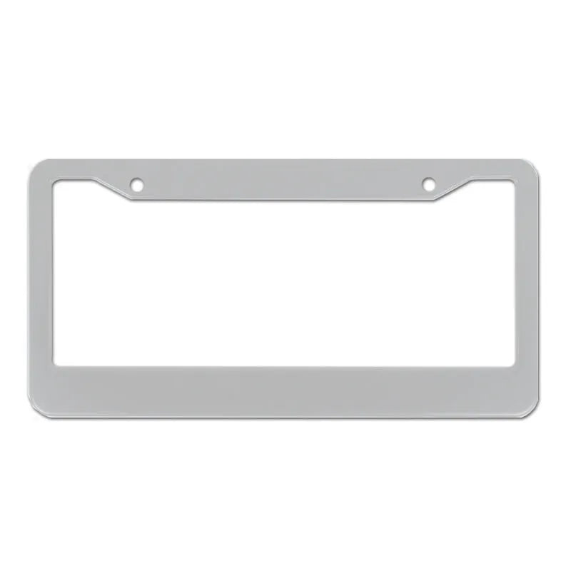 Aluminium license plate frame for American cars in black finish with round mounting holes