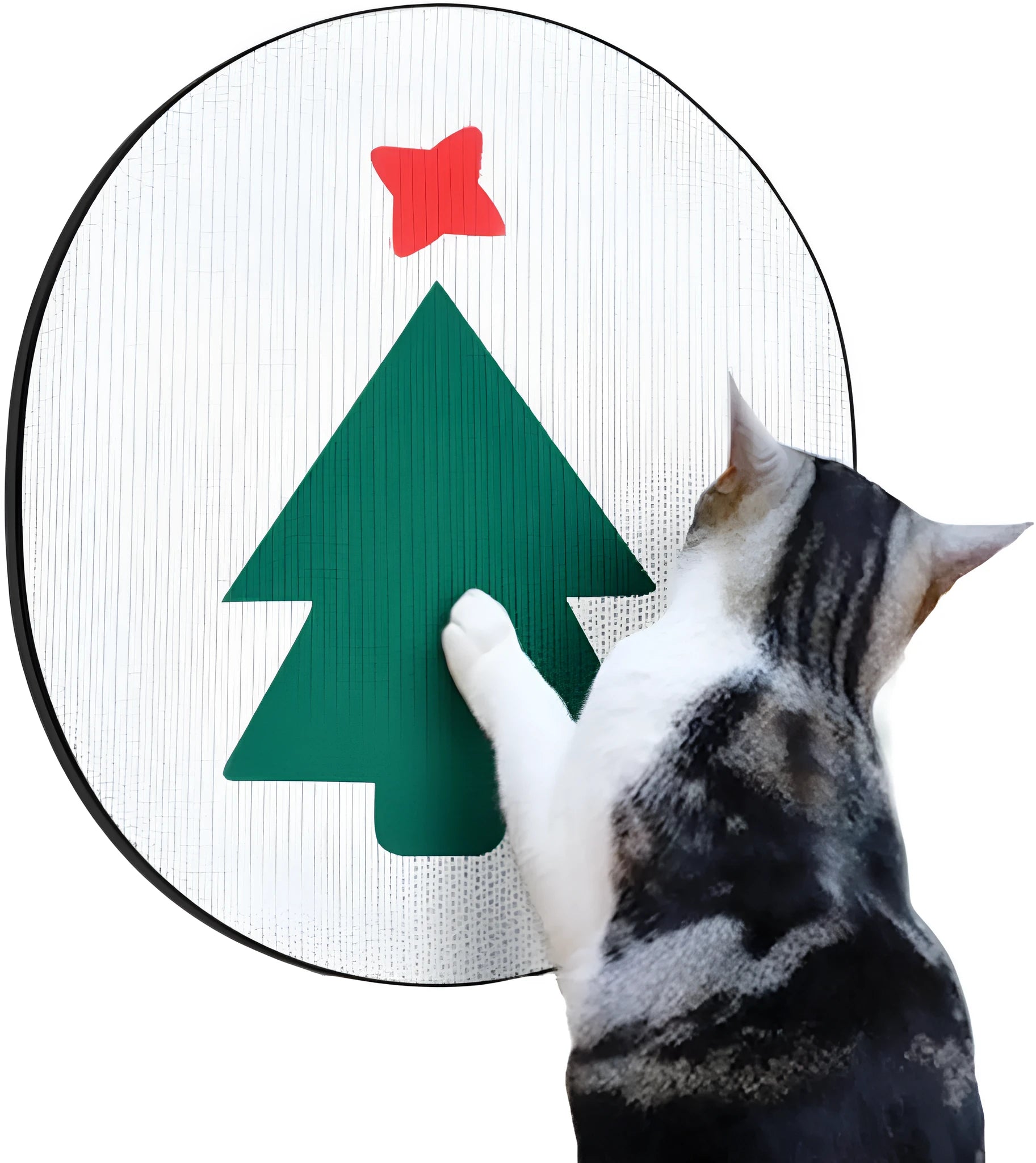 Wall mounted cat scratcher with corrugated cardboard surface measuring 35x44cm