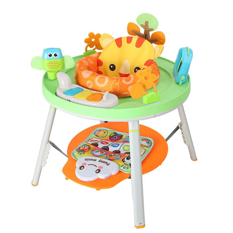 Baby jumping chair with three-in-one function in duck design with optional music cushion
