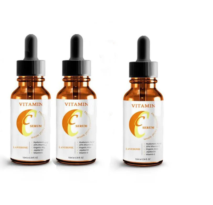 10ml bottle of Vitamin C hyaluronic acid facial serum for anti-aging and moisturising