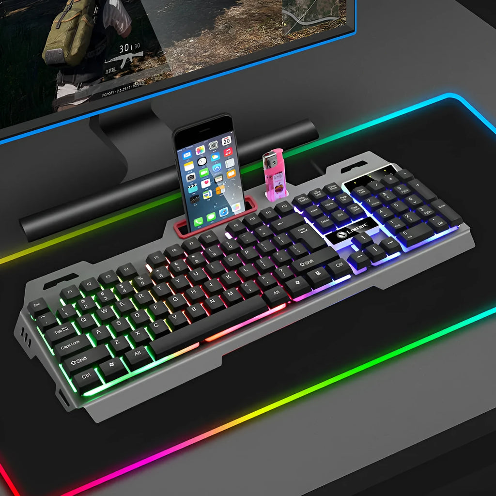 Limei K19 gaming keyboard and T19 mouse set in black or white colour options