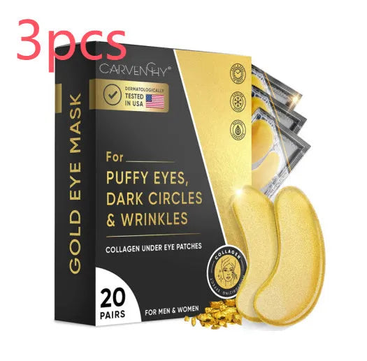 24K gold thin sheet eye mask patch 20 pairs for under-eye eye bag and wrinkle care