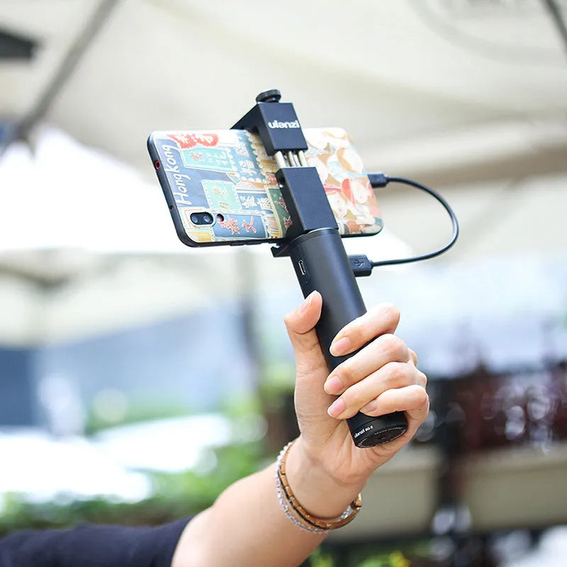 Black aluminium alloy portable power bank showing its slim 12.5cm length.
