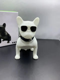 Mini bulldog-shaped Bluetooth speaker in black colour showing compact design with wireless connectivity