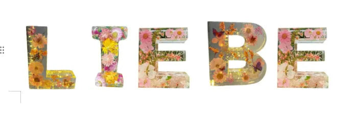 Transparent resin night light ornament with custom letter design 15cm square modern simplicity