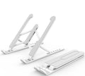 P1 foldable laptop stand in charm black, ABS silicone construction with heightened base lifting mechanism