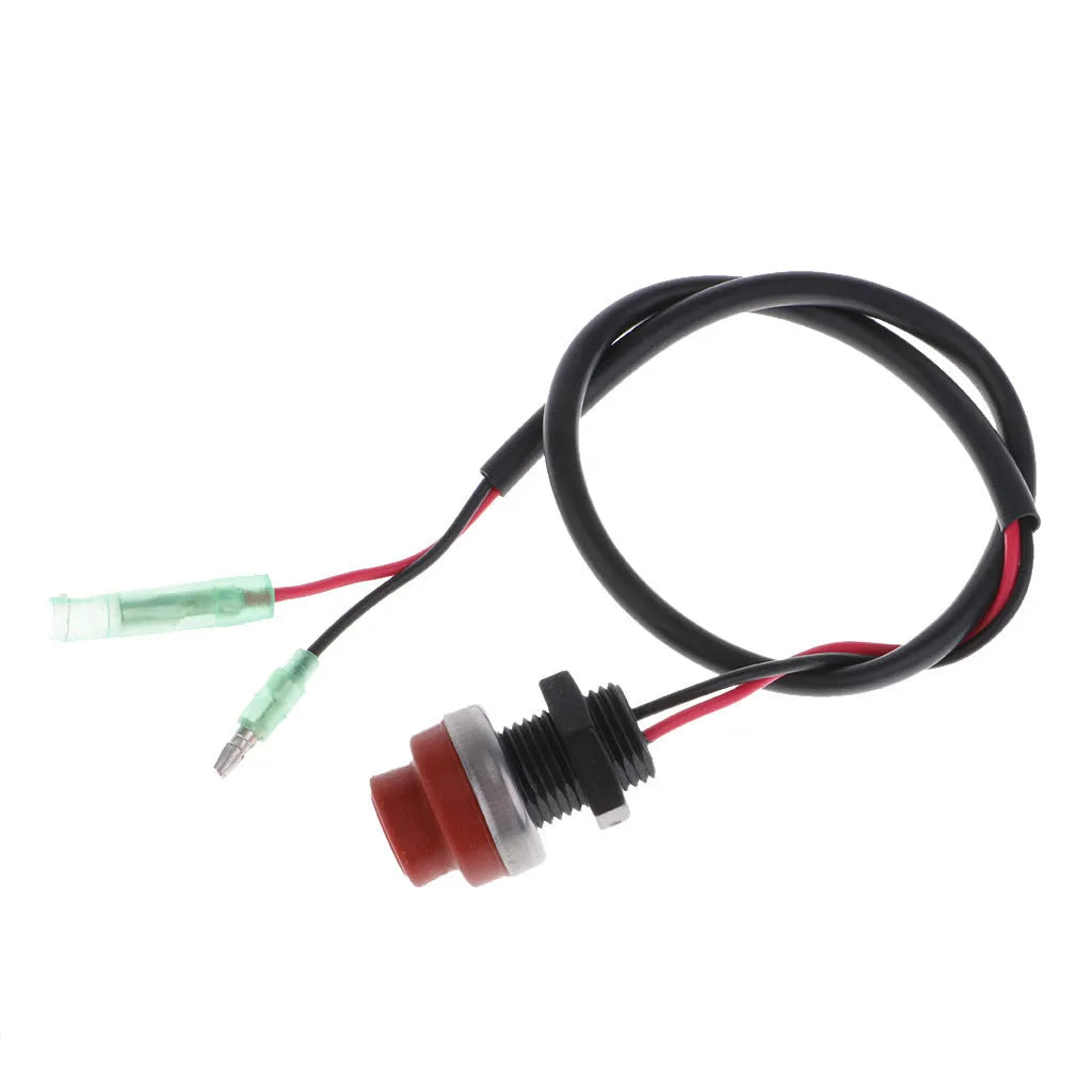 YAMAHA motorboat engine kill switch with coiled black rope lanyard