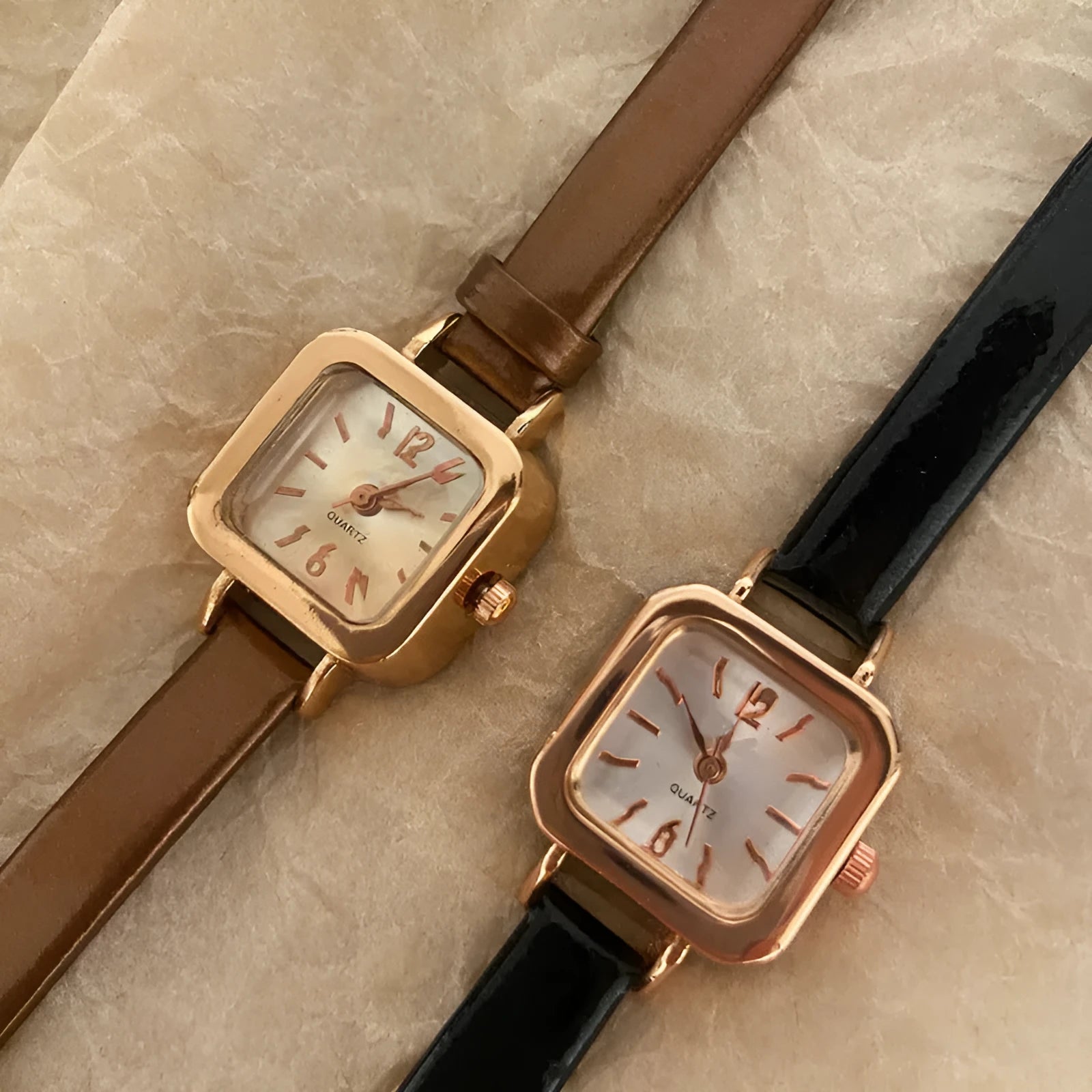 Women's fashion watch with alloy case and 10mm thickness in black, white, pink, or brown