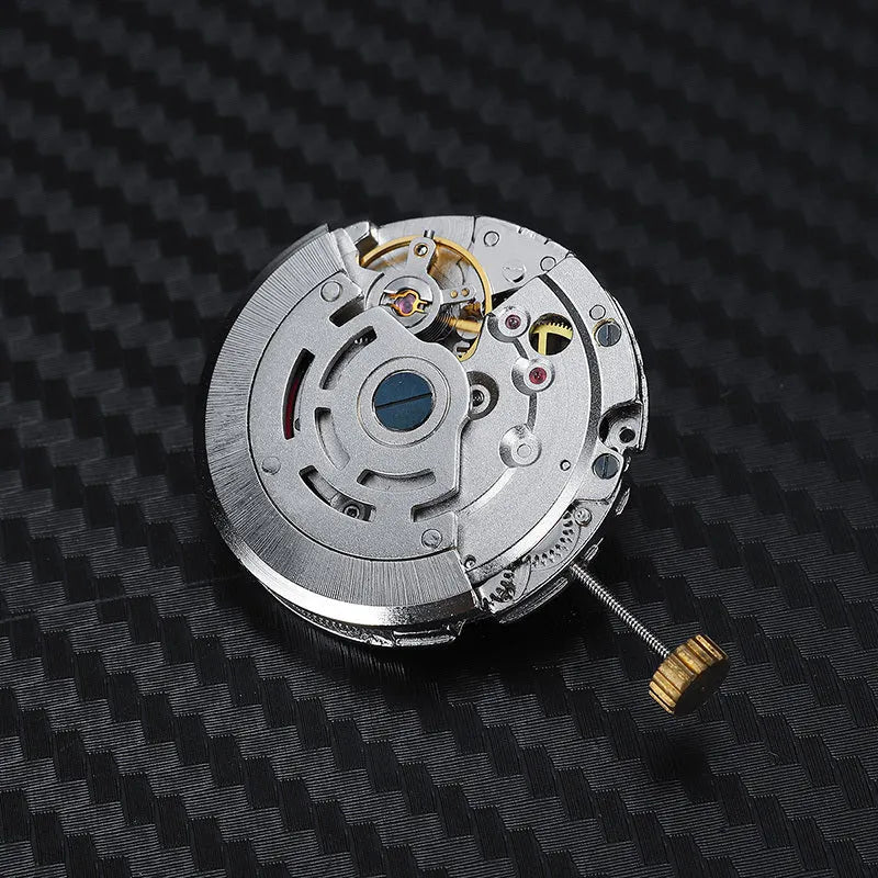 8215 automatic watch movement replacement with silver stainless steel 25mm diameter