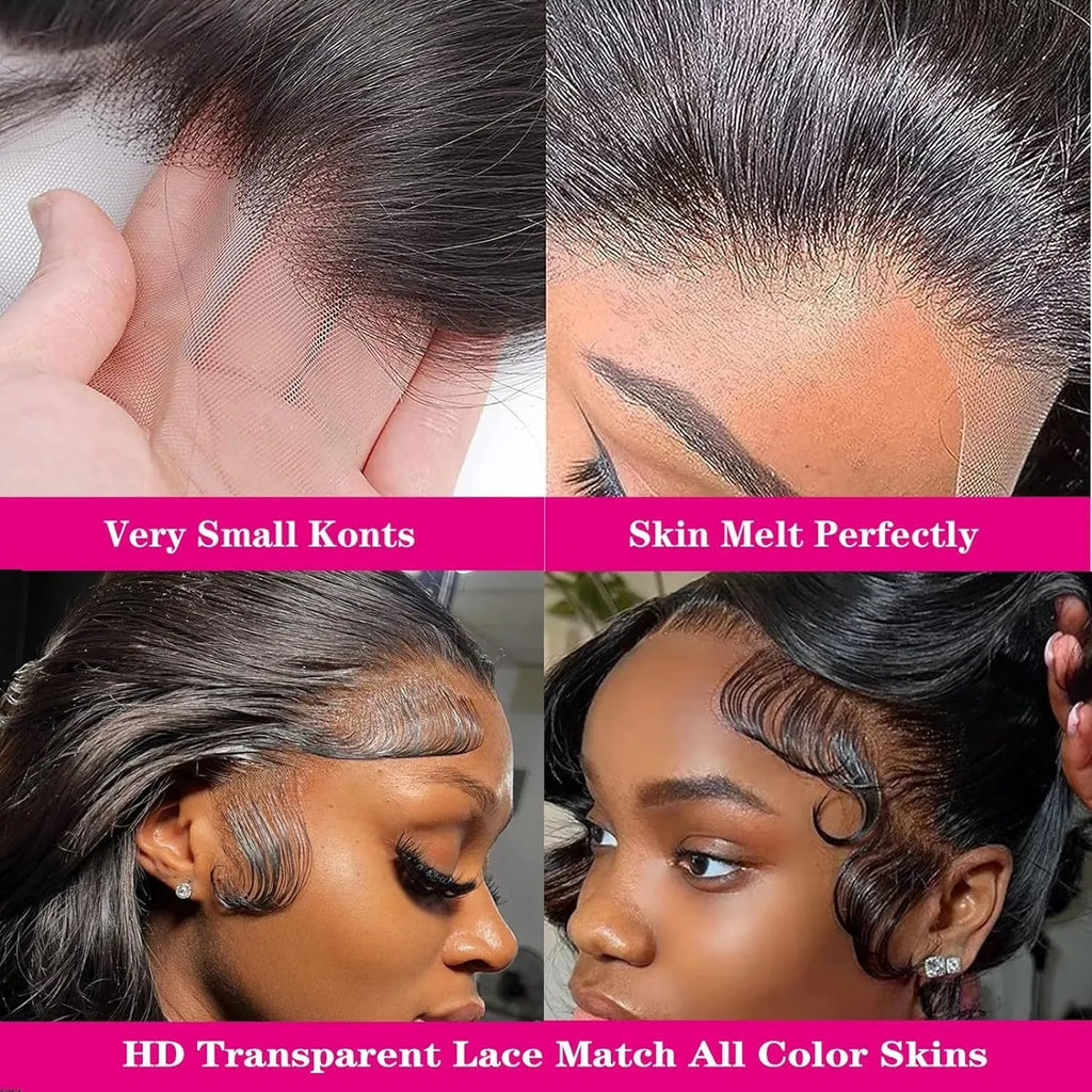 Black medium long curly synthetic wig with lace mesh cap, showing 22-inch waves in M1613 colour.